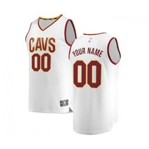 Men's Cleveland Cavaliers White Custom Basketball Jersey - Association Edition