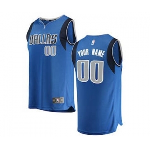 Men's Dallas Mavericks Blue Custom Basketball Jersey - Icon Edition