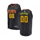 Men's Atlanta Hawks Black Custom Basketball Jersey - Icon Edition