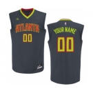 Men's Atlanta Hawks Black Custom Basketball Road Jersey