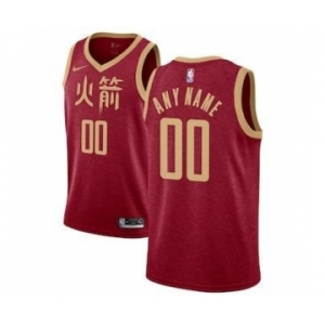 Men's Houston Rockets 2018-19 Swingman Custom Jersey - City Edition - Red
