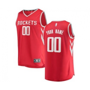 Men's Houston Rockets Red Custom Basketball Jersey - Icon Edition