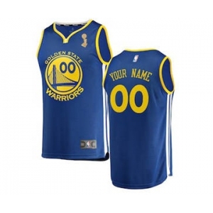 Men's Golden State Warriors Royal 2018 Basketball Champions Custom Jersey