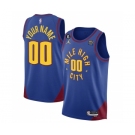 Men's Denver Nuggets Active Player Custom Blue 2022-23 Statement Edition With NO.6 Patch Stitched Jersey