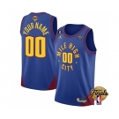 Men's Denver Nuggets Active Player Custom Blue 2023 Finals Statement Edition With NO.6 Patch Stitched Basketball Jersey