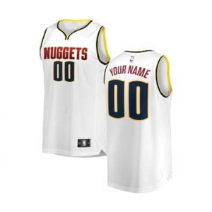 Men's Denver Nuggets White 2018-2019 Custom Basketball Jersey
