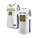 Men's Denver Nuggets White Custom Basketball Jersey - Association Edition