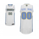 Men's Denver Nuggets White Custom Basketball Jersey