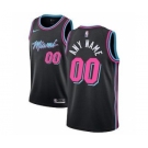 Men's Miami Heat 2018-19 Swingman Custom Jersey - City Edition - Black