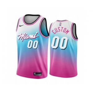 Men's Miami Heat Active Player Blue Pick City Edition New Uniform 2020-21 Custom Stitched Basketball Jersey