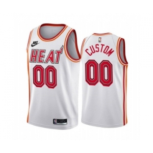 Men's Miami Heat Active Player Custom White Classic Edition Stitched Basketball Jersey