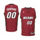 Mens Miami Heat Red Custom Swingman Alternate Jersey