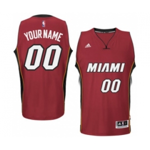 Mens Miami Heat Red Custom Swingman Alternate Jersey