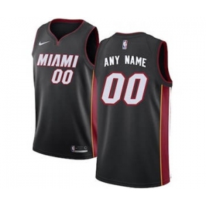 Miami Heat Black Swingman Custom Basketball Jersey - Icon Edition