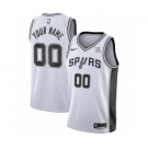 Men's San Antonio Spurs Active Player Custom White Stitched Basketball Jersey