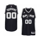 Mens San Antonio Spurs Black Custom Swingman Road Jersey