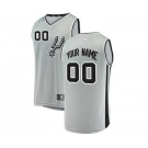 Men's San Antonio Spurs Gray Custom Basketball Jersey - Statement Edition