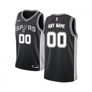 San Antonio Spurs Black Swingman Custom Basketball Jersey - Icon Edition