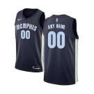 Memphis Grizzlies Navy Swingman Custom Basketball Jersey - Icon Edition