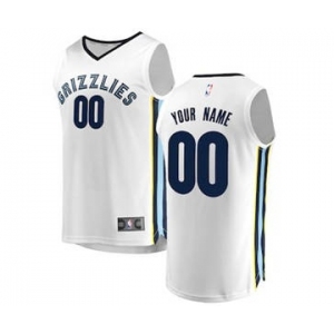 Men's Memphis Grizzlies White Custom Basketball Jersey - Association Edition