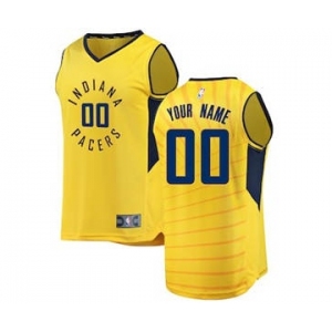 Men's Indiana Pacers Gold Custom Basketball Jersey - Statement Edition