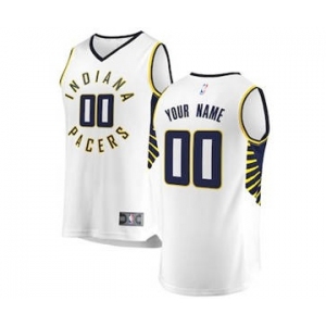 Men's Indiana Pacers White Custom Basketball Jersey - Association Edition