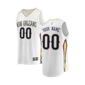 Men's New Orleans Pelicans White Custom Basketball Jersey - Association Edition