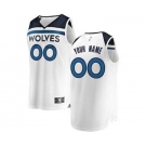 Men's Minnesota Timberwolves White Custom Basketball Jersey - Association Edition