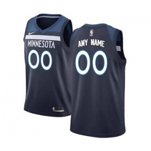 Minnesota Timberwolves Navy Swingman Custom Basketball Jersey - Icon Edition