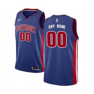 Detroit Pistons Blue Swingman Custom Basketball Jersey - Icon Edition