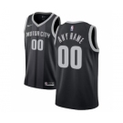 Men's Detroit Pistons 2018-19 Swingman Custom Jersey - City Edition - Black