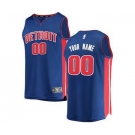 Men's Detroit Pistons Blue Custom Basketball Jersey - Icon Edition