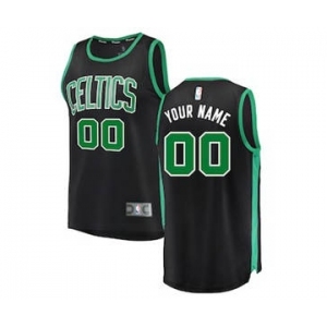 Youth Boston Celtics Black Custom Basketball Jersey - Statement Edition