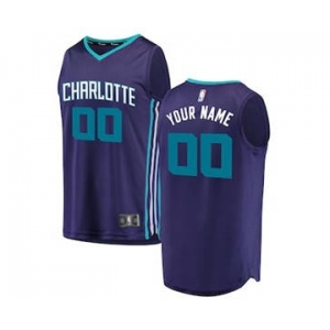 Youth Charlotte Hornets Purple Custom Basketball Jersey - Statement Edition