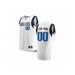 Youth Dallas Mavericks White Custom Basketball Jersey - Association Edition