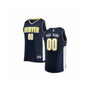 Youth Denver Nuggets Navy Custom Basketball Jersey - Icon Edition