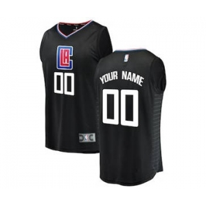 Youth LA Clippers Black Custom Basketball Jersey - Statement Edition