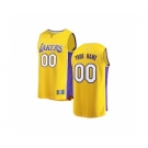 Youth Los Angeles Lakers Gold 2017-2018 Custom Basketball Jersey - Icon Edition