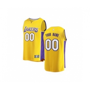 Youth Los Angeles Lakers Gold 2017-2018 Custom Basketball Jersey - Icon Edition