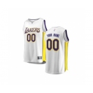 Youth Los Angeles Lakers White 2017-2018 Custom Basketball Jersey - Association Edition