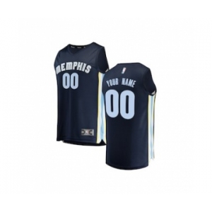 Youth Memphis Grizzlies Navy Custom Basketball Jersey - Icon Edition