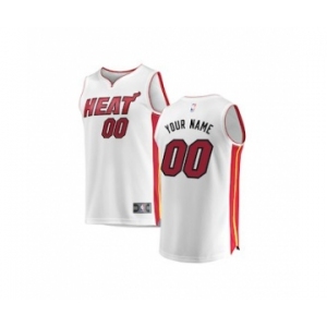 Youth Miami Heat White Custom Basketball Jersey - Association Edition