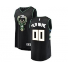 Youth Milwaukee Bucks Black Custom Basketball Jersey - Statement Edition