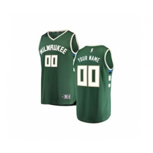 Youth Milwaukee Bucks Hunter Green Custom Basketball Jersey - Icon Edition