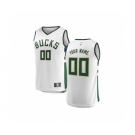 Youth Milwaukee Bucks White Custom Basketball Jersey - Association Edition