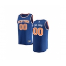 Youth New York Knicks Blue Custom Basketball Jersey - Icon Edition