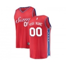 Youth Philadelphia 76ers Red Custom Basketball Jersey - Statement Edition