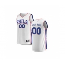 Youth Philadelphia 76ers White Custom Basketball Jersey - Association Edition