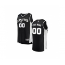 Youth San Antonio Spurs Black Custom Basketball Jersey - Icon Edition