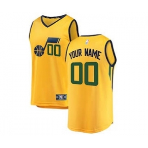 Youth Utah Jazz Yellow Custom Basketball Jersey - Statement Edition